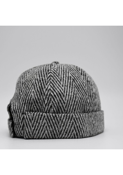 Etnik Desen Kısa Docker Şapka Vintage Cap Kasket