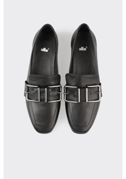 Siyah Deri Kadın Günlük Ayakkabı fırsatları