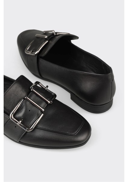 Siyah Deri Kadın Günlük Ayakkabı indirimleri