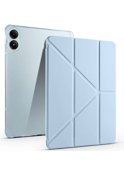 Redmi Pad Pro 12.1 Xiaomi Uyumlu Tablet Kılıf Kalem Bölmeli Uyku Modlu Standlı Trifolding Kılıf