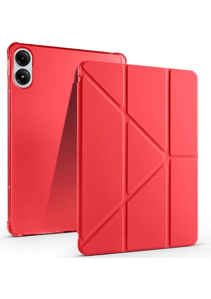 Redmi Pad Pro 12.1 Xiaomi Uyumlu Tablet Kılıf Kalem Bölmeli Uyku Modlu Standlı Trifolding Kılıf