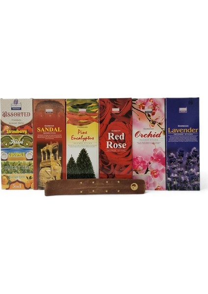 Assorted, Sandal, Pine Eucalyptus, Rose, Orchid, Lavander 6X20 Tütsü-Hediyeli fiyatları