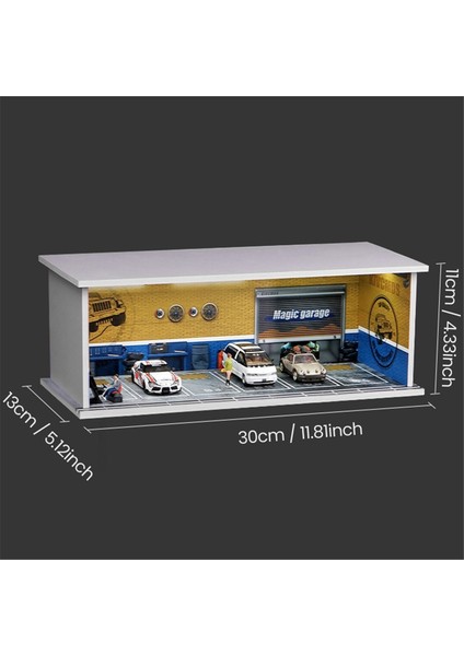 164 Diorama Araba Garaj Modeli LED Aydınlatma Şehir Araba Sergileme Sahnesi (Yurt Dışından)