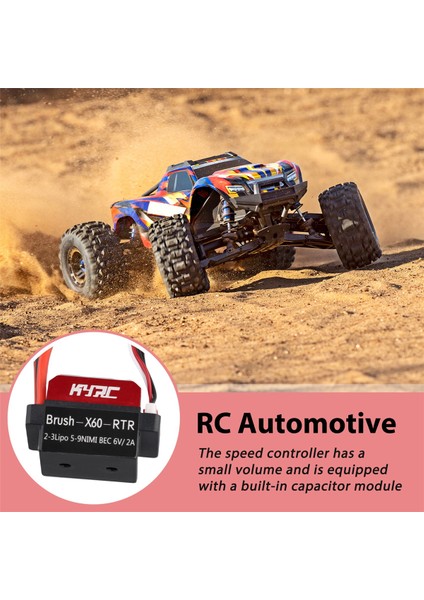 60A Esc Rc Araba Esc Fırçalı Elektrikli Hız Kontrol Cihazı Traxxas-Plug Için (Yurt Dışından) indirimleri