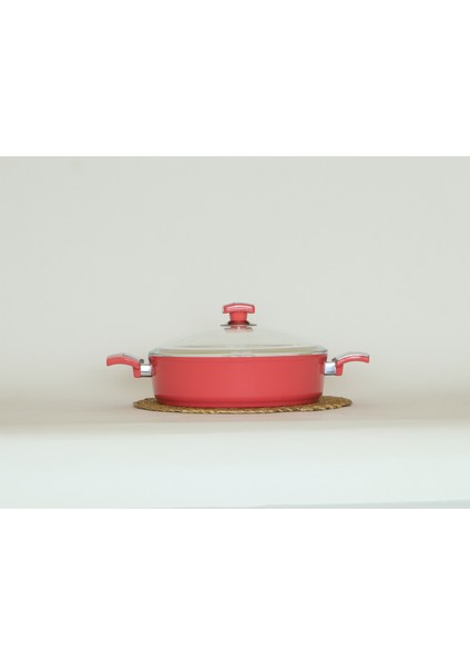 Seramik 28 cm Karnıyarık Tencere Pembe