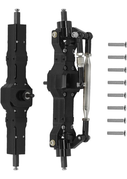 Rc Araba Metal Ön ve Arka Aks Montaj Kiti Wpl C14 C24 Siyah (Yurt Dışından)