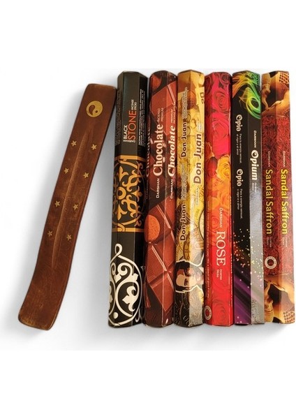 Black Stone, Chocolate, Don Juan, Rose, Optium, Sandalo Hediyeli 6 x 20 Tütsü