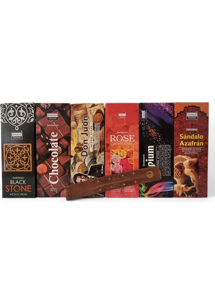 Black Stone, Chocolate, Don Juan, Rose, Optium, Sandalo Hediyeli 6 x 20 Tütsü fiyatları