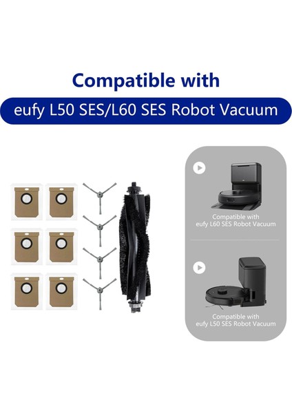 Eufy Robovac Clean L60 L50 Ana Yan Fırça Aksesuarları Için Yedek Parçalar Toz Torbaları (Yurt Dışından) fiyatları