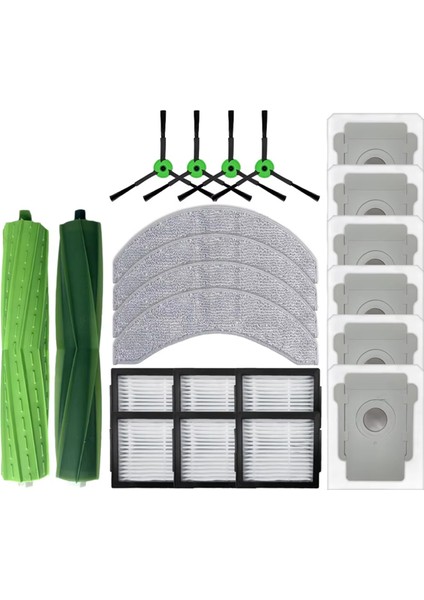 Irobot Roomba Combo 10 Max Robot Süpürge Aksesuarları Için Yedek Parçalar Ana Fırça Hepa Filtre Paspas Bezi Toz Torbası (Yurt Dışından)
