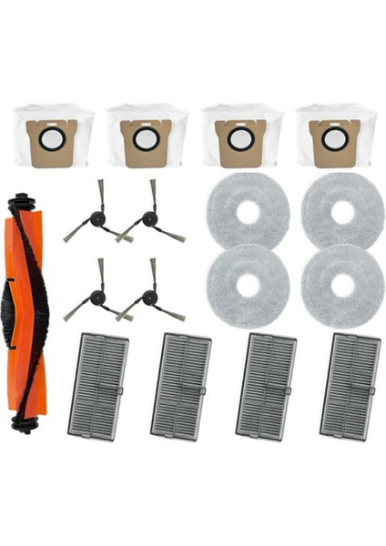 Xiaomi Mijia M40 D110CN Vakum Parçaları Ana Tricut Silindir Yan Fırça Hepa Filtre Paspas Bezi Toz Torbası Aksesuarları (Yurt Dışından)
