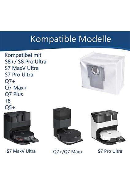 Xiaomi Roborock S8 Plus S8 Pro Ultra / S7 Maxv Ultra / Q5+ / Q7+ / T8 Robot Süpürge Aksesuarları Için 28 Adet Toz Torbası (Yurt Dışından) modelleri