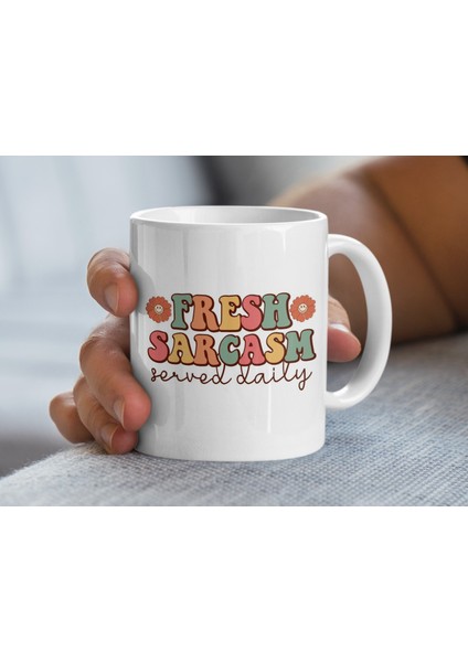 Her Gün Taze Alaycılık Servis Edilir Komik Alıntılar Büyük Kahve Kupası Arkadaşlar Için Hediye fiyatları