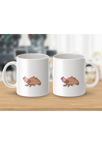 Kapibara Kupa Bardak, Sevimli Kapibara Kupa Bardak, Pembe Güllü Kahve Kupa fiyatları
