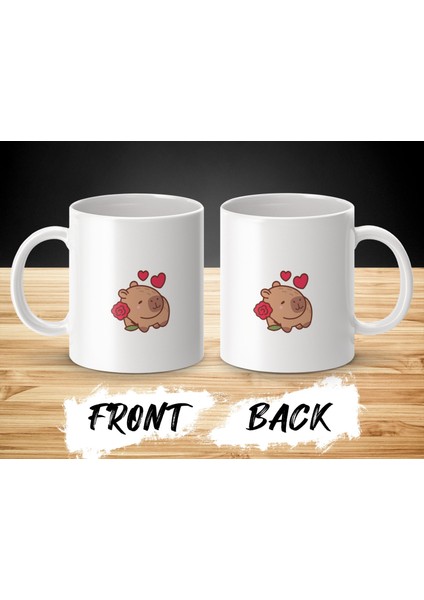 Kapibara Kupa Bardak, Sevimli Kapibara Kupa Bardak, Kalpli Kırmızı Gül Kahve Kupa modelleri