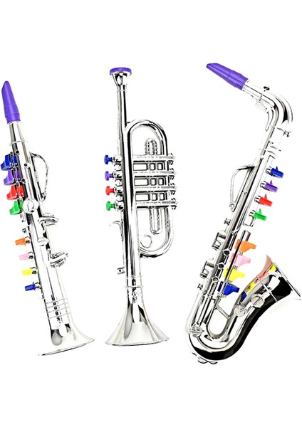 3 Adet Çocuk Müzik Aletleri Oyuncak Klarnet, Saksafon Trompet, Rüzgar ve Pirinç Müzik Aletleri Combo Bebekler Için Oynamak (Yurt Dışından) fiyatları