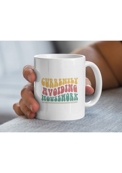 Şu Anda Ev Işlerinden Kaçınmak Komik Mizah Kahve Kupası Eş Için Hediye, Beyaz Kahve Kupası fiyatları