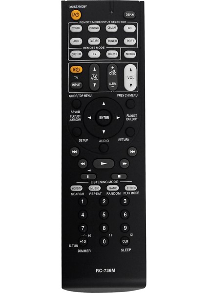 RC-736M Onkyo Sinema Sistemi Için Uzaktan Kumandayı Değiştirin HT-R570 HT-S5200 HT-S5200B HTP-570 SKF-570 LSKF-570R LSKR-570R SKB-570 (Yurt Dışından)