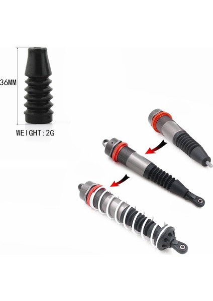 Adet 36MM Toz Geçirmez Amortisör Tozluk Emme Muhafızları 1/8 Rc Kısa Kulvar Kamyon Kyosho Hobao 8sc mt Hpı (Yurt Dışından) modelleri