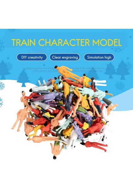 100 Adet Ho Ölçekli 1:100 Mix Boyalı Model Tren Parkı Sokak Yolcu Insan Figürleri (Yurt Dışından) fırsatları