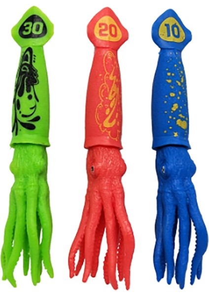 3 Adet Kalamar Dalış Oyuncakları Havuz Oyuncakları Çocuklar Için Atmak Sualtı Ahtapot Banyo Oyuncakları Komik Yüzler Mürekkepbalığı Çocuklar Için (Yurt Dışından)