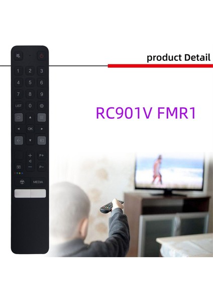 Tcl Akıllı Tv Için Uzaktan Kumanda RC901V Uzaktan Kumanda RC901V Fmr1 Fmr5 Fmr7 Fmrd Ses Olmadan (RC901V Fmr1) (Yurt Dışından) modelleri