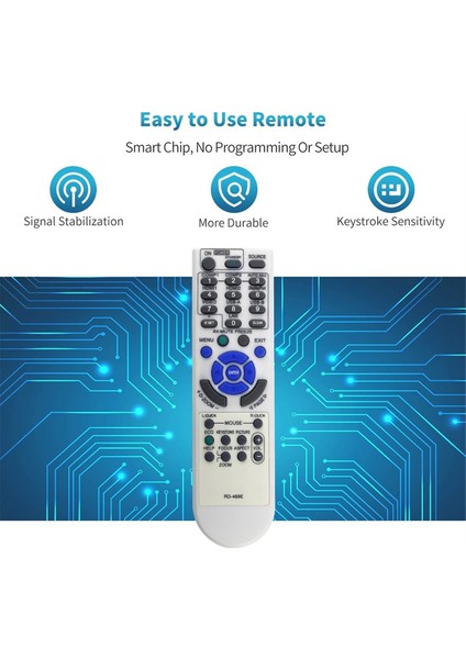 RD-469E Nec Projektör VE303X VE303 V302X V332W V302H NP-V332W NP-UM361X NP-V302X NP-UM351W NP-V302W Için Uzaktan Kumandayı Değiştirin (Yurt Dışından) indirimleri