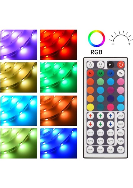 DC12V LED Kontrol Cihazı + 44 Tuş Uzaktan Kumanda Rgb Kontrol Kutusu Ir Işık Şeridi Kontrol Cihazı 5050 2835 Rgb Işık Şeridi Için (Yurt Dışından)