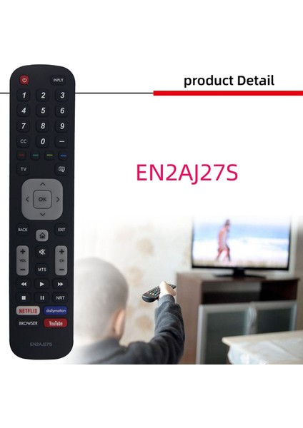 EN2AJ27S Netflix Youtube Düğmeleri ile Hisense Akıllı Tv Için Uzaktan Kumanda Değişimi Tarayıcı Kontrol Cihazı (Yurt Dışından)