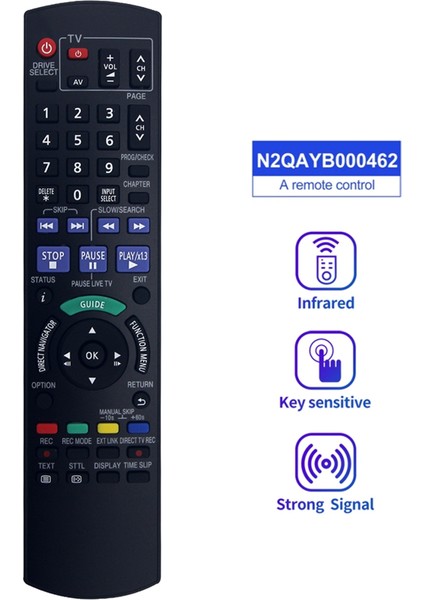 Uzaktan Kumanda N2QAYB000462 Panasonıc DVD Kaydedici DMR-EX773EB-K DMR-EX83EB-K DMR-EX86EB-K Için Yedek (Yurt Dışından)