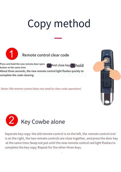 2 Adet 433MHZ Kopya Uzaktan Kumanda Araba Anahtarı Garaj Kapısı Açacağı Kopya Uzaktan Kumanda 4 Tuşlu Kablosuz Kumanda Alıcısı (Yurt Dışından) fırsatları