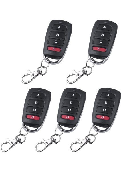 5 Evrensel 433 Mhz Klonlama Uzaktan Kumanda Anahtarlık, Kopyaları Uzaktan Kumandalar Yedek Garaj Kapısı Açacağı (Yurt Dışından)