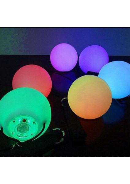 2 Adet LED Poi Topları Glow Poi Topları LED Glow Oyuncak Light Up Topları Gökkuşağı Yüksek Strobe Dönen Top Çocuk Yetişkinler Için (Yurt Dışından)