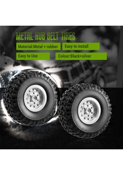 Wpl Için C14 C24 C34 C44 B14 B24 Mn D90 D91 MN99S Rc Araba Yükseltme Parçaları Metal Jant Lastik Lastik Seti Aksesuarları (Yurt Dışından)