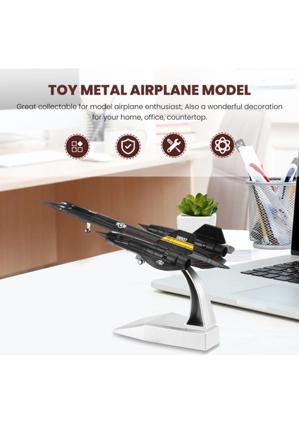 1/144 Döküm SR-71A Blackbird Keşif Uçağı Uçak Modeli Çocuklar Için Yetişkin Ev Ofis Dekor (Yurt Dışından)