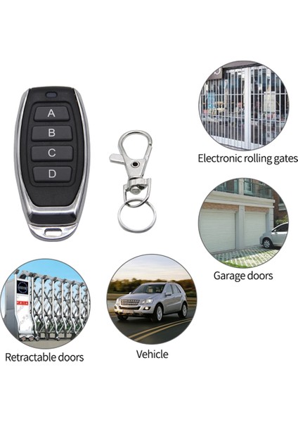 433MHZ Uzaktan Kumanda Kablosuz 4 Anahtarlı Kopyalayıcı Uzaktan Kumanda Evrensel Garaj Kapısı Kapısı Anahtarlığı, Abcd (Yurt Dışından) modelleri