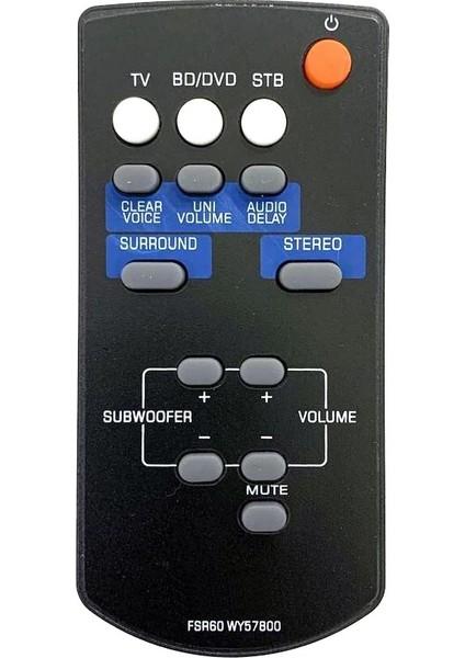 FSR60 WY57800 Yamaha WY57800 YAS101 YAS101BL Için Yedek Uzaktan Kumanda (Yurt Dışından)