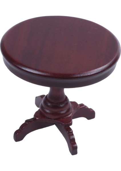 1/12 Dollhouse Ahşap Mobilya Minyatür Yuvarlak Masa (Yurt Dışından)