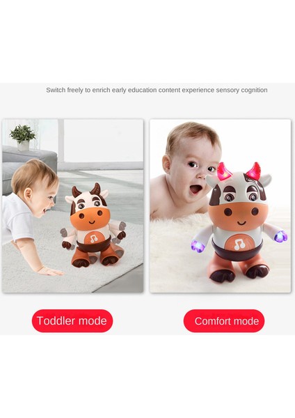 Bebek Inek Müzikli Oyuncaklar, Dans Eden Yürüyen Inek Oyuncak, Müzikli ve LED Işıklı Bebek Yürüyen Oyuncak Eğitici Interaktif Oyuncaklar (Yurt Dışından) modelleri