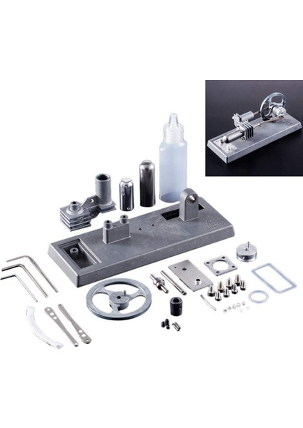 Stirling Motor Modeli Montajlı Dıy Güç Üretimi LED Işık Buhar Isı Eğitim Modeli Bilimsel Deney Oyuncaklar (Yurt Dışından) fırsatları