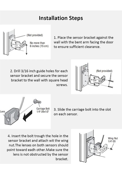 Adet Garaj Kapısı Açıcı Güvenlik Sensörü Işın Gözler Braketler ile Liftmaster Sears Chamberlain Için Fit (Yurt Dışından) modelleri
