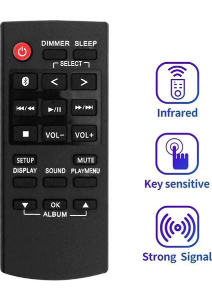 N2QAYB001215 Panasonic Hifi Için Uzaktan Kumandayı Değiştirin SA-AKX320E-K SA-AKX320E-W SA-AKX320GN-K SA-AKX320GS-K SA-AKX520E-K (Yurt Dışından) indirimleri