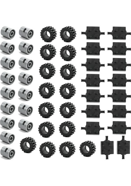 48 Adet Mini Tekerlek Aks Paketi Blok Araba Aksesuarları Lastik Göbeği Klasik Yapı Tuğlaları Çocuk Dıy Oyuncaklar Blokları Çocuklar Için (Yurt Dışından)