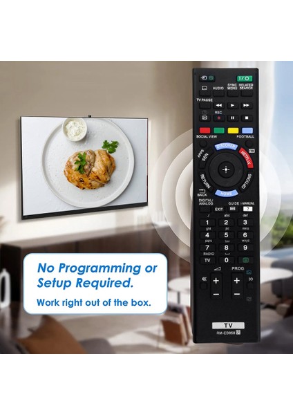 Sony 3D Tv'ler Için RM-ED058 Uzaktan Kumandayı Değiştirin KDL55W955B KDL-55W955B KDL60W855B (Yurt Dışından) indirimleri