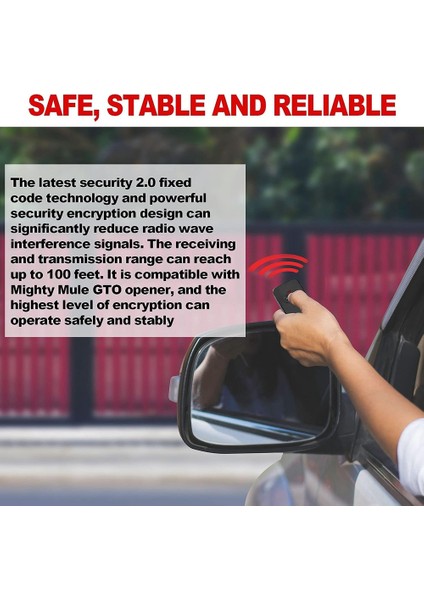 RB741 Kapı Açıcı Uzaktan Gto Mighty FM135 Verici, Tek Düğme Kapısı Clicker Garaj Kapısı Giriş Verici (Yurt Dışından)