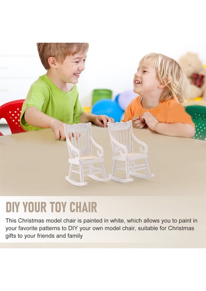 2 Adet 1:12 Oyuncak Minyatür Mobilya Ahşap Sallanan Sandalyeler Oyuncak Aksesuarları Bebek Için Seramik Karo, Beyaz (Yurt Dışından) fırsatları