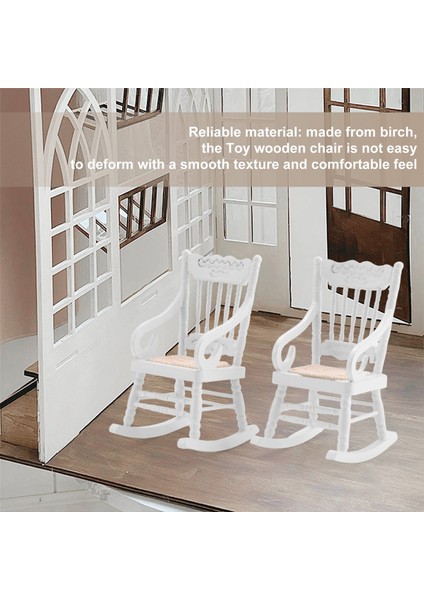 2 Adet 1:12 Oyuncak Minyatür Mobilya Ahşap Sallanan Sandalyeler Oyuncak Aksesuarları Bebek Için Seramik Karo, Beyaz (Yurt Dışından) indirimleri
