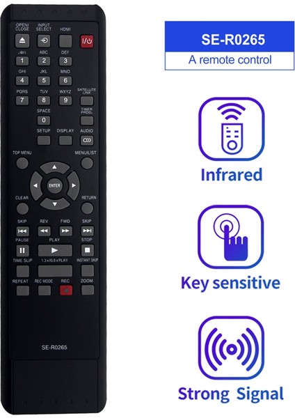 SE-R0265 Toshiba DVD Kaydedici Için Uzaktan Kumanda Yedeği D-R430 D-R420 D-KR40 D-R400 D-R410 D-KR10 D-KR10KU D-R410KU (Yurt Dışından) indirimleri
