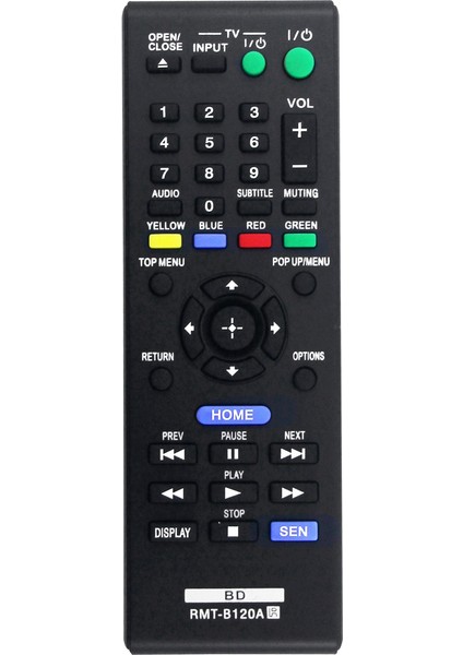RMT-B120A Sony 3D Blu-Ray Disk DVD Oynatıcı Için Uzaktan Kumandayı Değiştirin BDP-S5100 BDP-S1100 BDP-S3100 BDP-S190 BDP-S590 (Yurt Dışından)