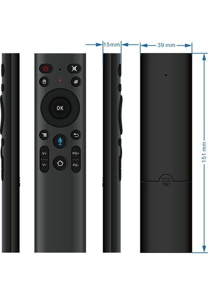 Q5 + Hava Fare Bluetooth Ses Uzaktan Kumanda Akıllı Tv Android Kutusu Için Iptv Kablosuz 2.4g Ses Uzaktan Kumanda (Yurt Dışından)